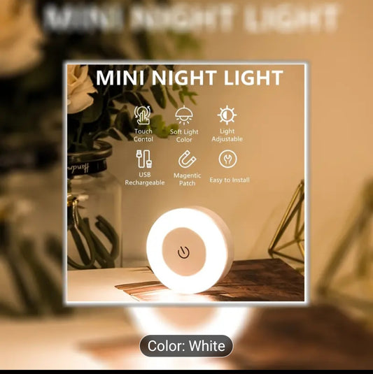 A Mini Night Light with USB Rechargeable Magnetic Base